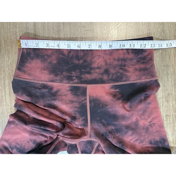 Athleta Elation Ice Dye 7/8 Tight Powervita Maroon Red Black Women’s Size Small - Picture 8 of 15